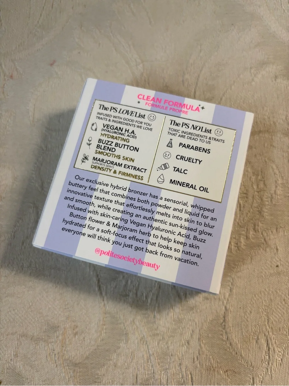 Polite Society Cabana Club Bronzer in French Riviera BNIB